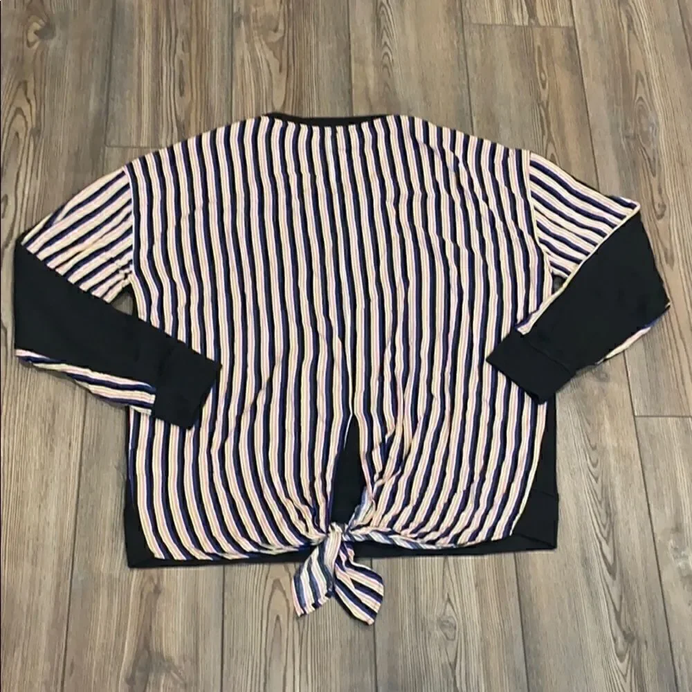 William Rast Sweater Blouse Back Tie Large